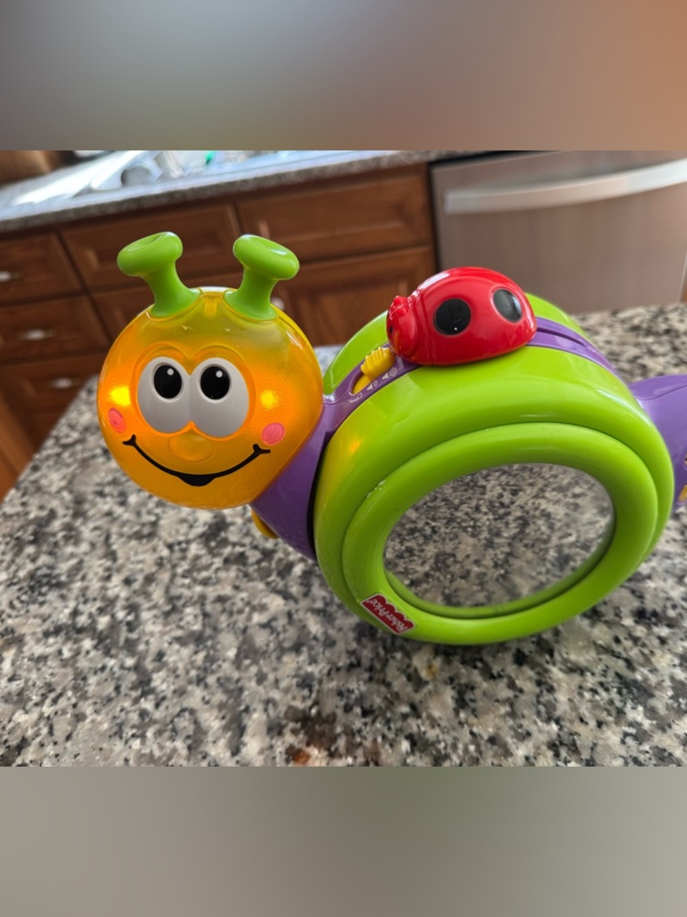 Fisher-Price Green, Purple & Red Light-Up Caterpillar Roller Toy